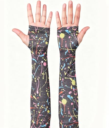 Cooling Arm Sleeves with Thumb Holes - Painting Pattern