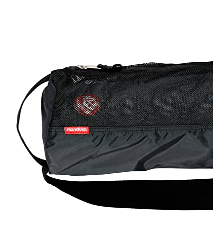 Yoga Mat Carrier Bag - Full Zip, Pocket, Adjustable Strap - Black