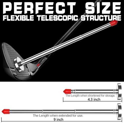 Golf Alignment Rods - Telescopic Magnetic Trainer Aid - Red