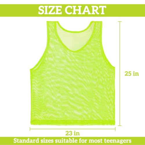 Lightweight Mesh Scrimmage Vests for Youth & Adult Teams - 6/12 Pack