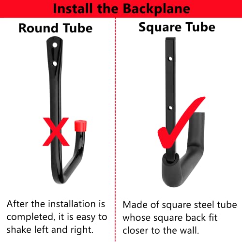 Garage Storage Heavy Duty Utility Hooks, 12 Inch Wall Mount Storage Hanger Organizer for Hanging Tool, Chairs, Hoses, Ladder, Bulk Items, Ropes, Bike