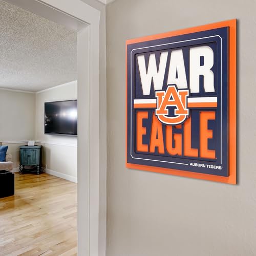 Auburn Tigers 3D Wall Art - Team Slogan Home Decor