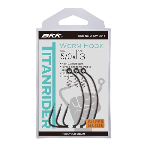 TitanRider Soft Plastic Hook 2/0 - Pack of 5 for Weedless Fishing