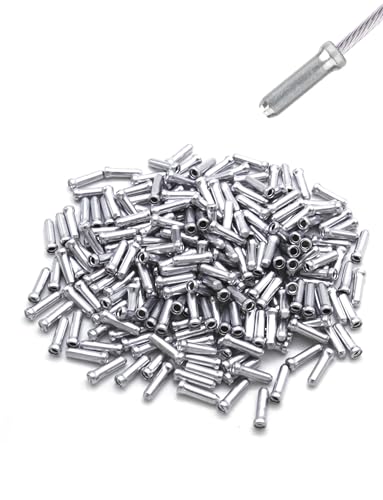 Bike Cable End Caps - 100PCS Silver Alloy Brake & Shift Crimp Tips