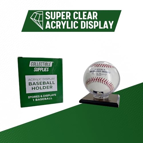 Acrylic Baseball Display Case Holder with Black Base - Qty 1
