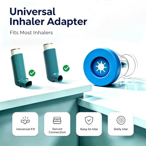 Pink Kids & Adults Inhaler Spacer with Soft Fit Mask Portable Lightweight