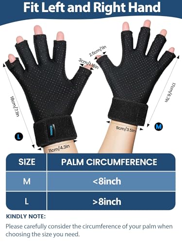 Chilmax Medium Hand Ice Pack Gloves for Arthritis Relief - Reusable Cold & Hot Therapy