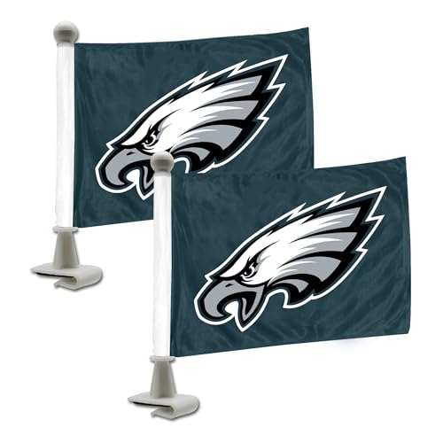 Ambassador Car Flags - Philadelphia Eagles Mini Auto Flags, 2 Pack