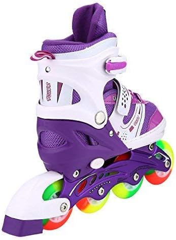 Skiennix Adjustable Inline Skates for Kids | Light-Up Wheels for Ages 4-12 | Perfect Beginner Gift