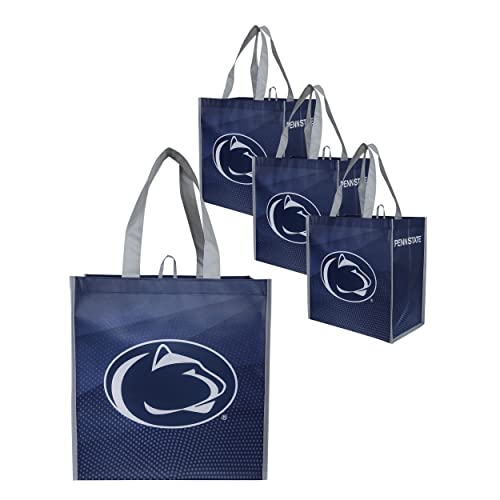 NCAA Team Logo Reusable Grocery Shopping Bags - Penn State Nittany Lions 4-Pack