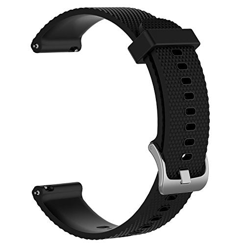 20mm Silicone Replacement Wristband for Garmin Watches - Black, Small