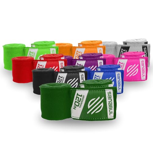 120-Inch Elastic Boxing Hand Wraps - Forest Green