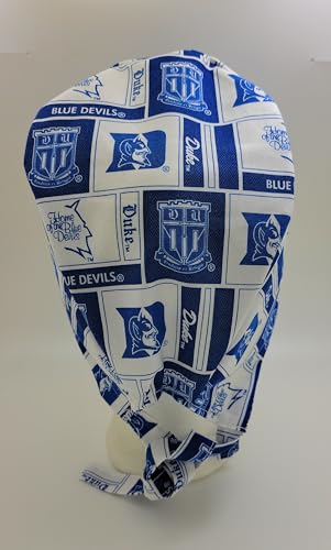 Cotton Scrub Hat with Sports Theme Prints - Handmade in USA