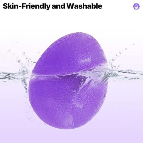 Hand Exercise Balls for Strength Training - Purple & Black