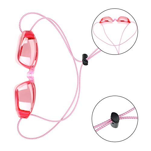 Swim Goggle Bungee Strap - 10 Sets in Green, Blue, Pink, Yellow, Orange