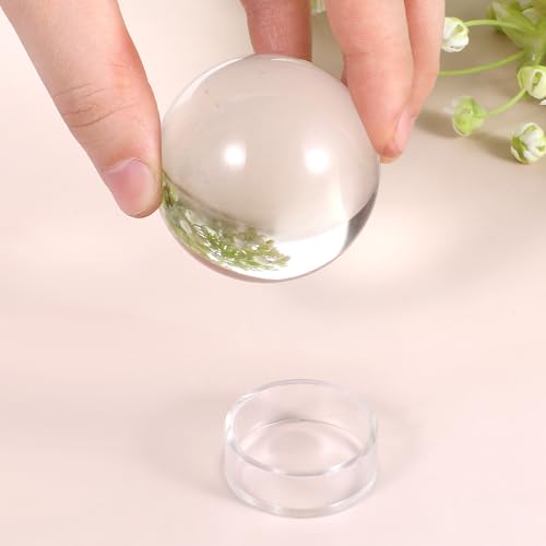 15-Piece Clear Acrylic Ball Display Stands for Collectibles