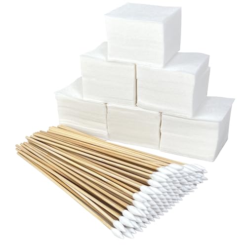 Gun Cleaning Supplies Kit - 600 Patches & 100 Cotton Swabs