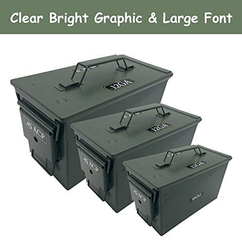 Quality Ammo Can Labels Vinyl Sticker Set - Weatherproof Decals
