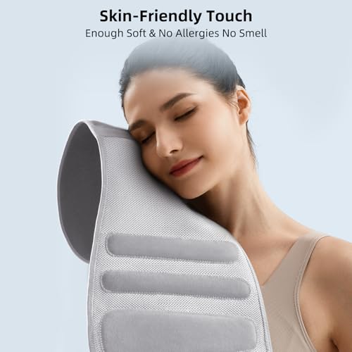 FREETOO Lumbar Back Support Brace for Women, Grey-Violet Medium - 3D Knit, Removable Pad