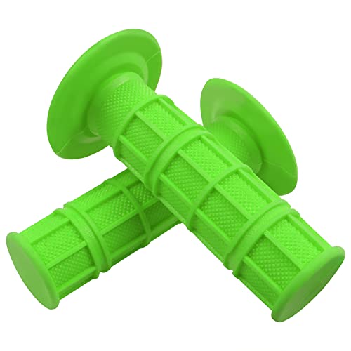 Non-Slip Motorcycle Handlebar Grips - 7/8" 22mm & 24mm Replacement - Green