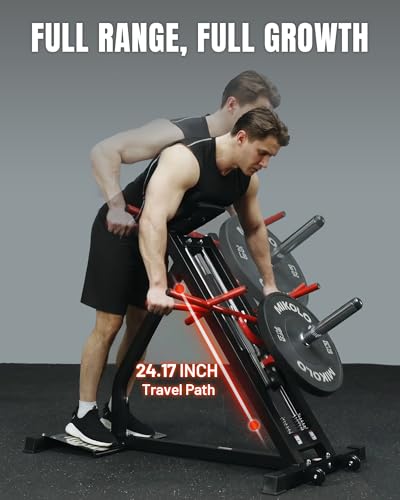 Plate-Loaded Back Row Machine for Home Gym - Adjustable Chest Pad