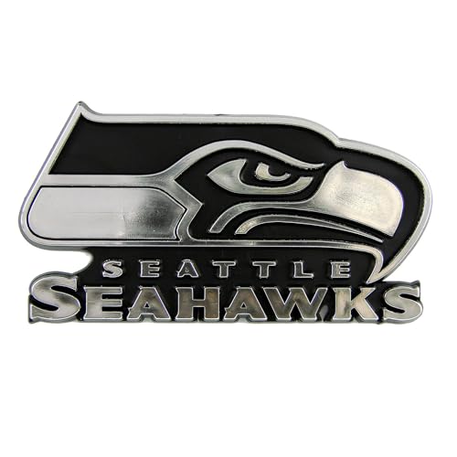 Seattle Seahawks NFL Chrome Emblem - 4 Inch Car Badge
