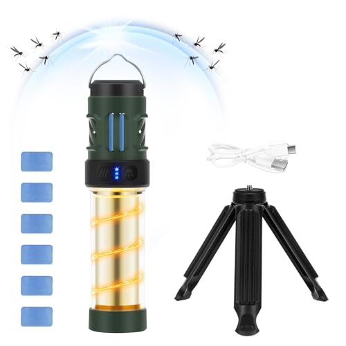 Repelix Buzz Defense Portable,???????????????? Repellent Rechargeable Flashlight Camping Lantern Lights with Dual-Heating, Waterproof White&Warm Light Lantern for Outdoor Camping, 12refills