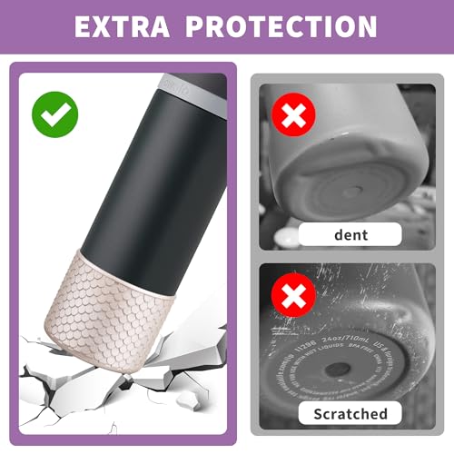 Silicone Boot for Owala 24 oz Water Bottle - Rose Gold