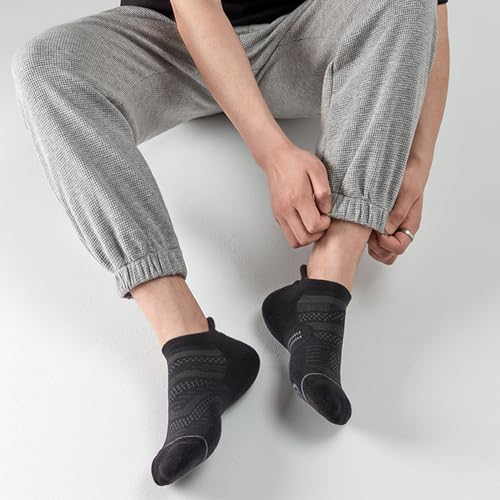 12 Pairs Men's Ankle Running Socks - Breathable Low Cut, Multicolor