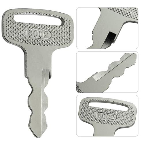 4-Pack 8002 Golf Cart Ignition Keys with Keychains - JU6-H2511-10