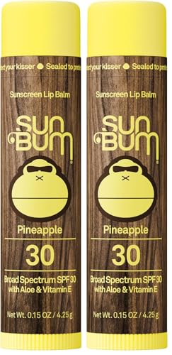 SPF 30 Sunscreen Lip Balm - Pineapple Flavor - Pack of 2