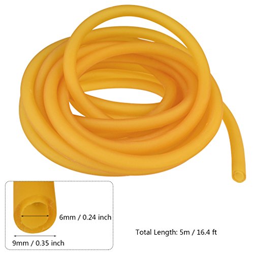 Natural Latex Rubber Band - 16.4ft, 6x9mm for Slingshot
