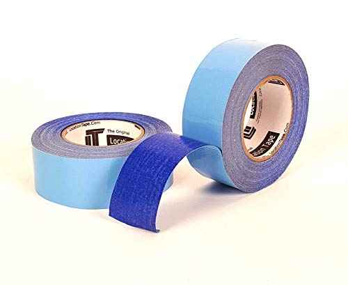 Great White Double Face Carpet LocationTape, Carpet, Painters Clean drape, flooring, Sheeting Tape, Hi-Tack, Low tack, Entertainment Floor, Blue painters tape,2" x 25yd, Made in USA