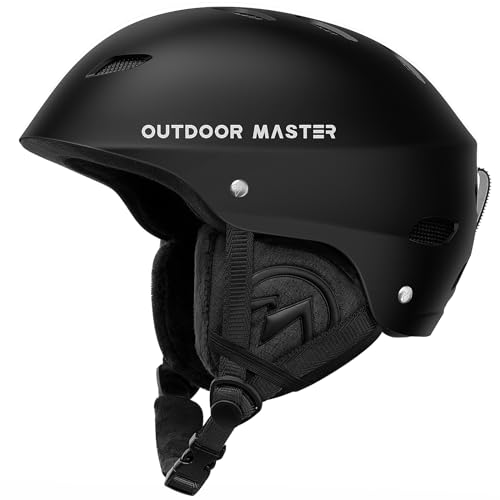 Kelvin Ski Helmet - Adjustable Snowboard Helmet - Black, Large