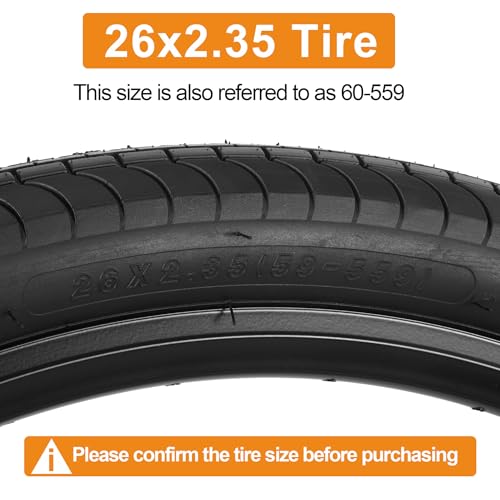 RUTU 2 Pack 26x2.35 Folding Bike Tires with Inner Tubes - Bicycle Replacement