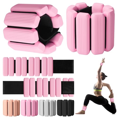 Pink Adjustable Wrist Weights Set 2lb for Women & Men - GALLIA