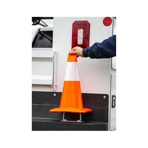 Buyers Products TCH10H Traffic Cone Holder for Truck, With Pre-Drilled Mounting Plate For Easy Installation On Any Flat Surface, Corrosion Resistant Black Powdercoat