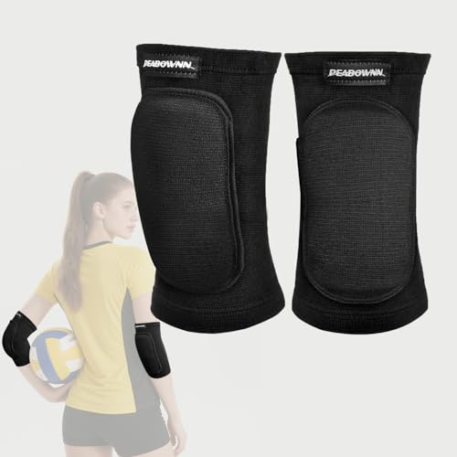 Youth Volleyball Elbow Pads - Medium Black Breathable Padding