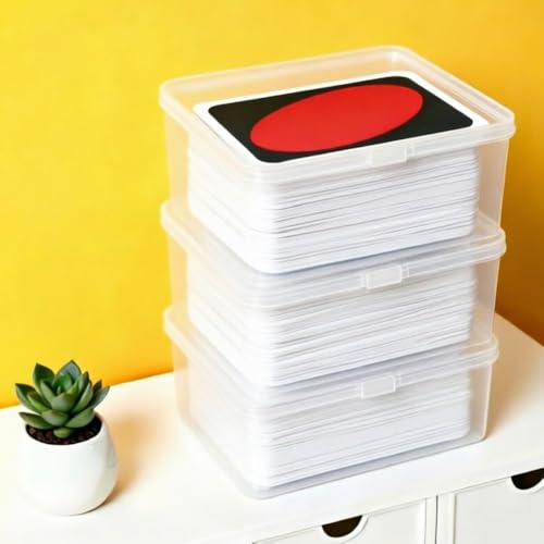 3PCS Clear Card Case for UNO Cards - Plastic Storage Box