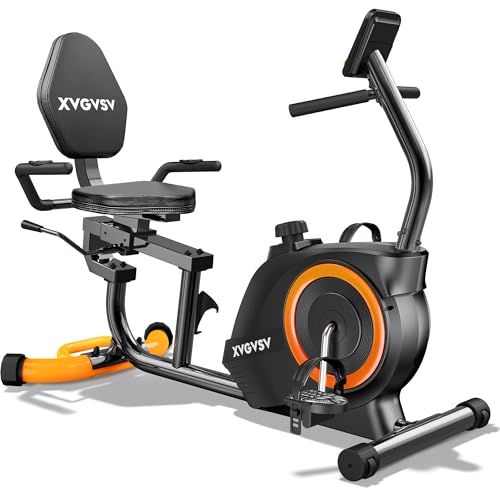 Recumbent Exercise Bike for Home - 16-Level Resistance, Adjustable Seat, 400LB Support