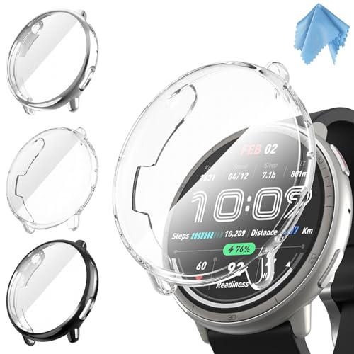 Soft TPU Screen Protector Case for Amazfit Active 2 - 3 Pack