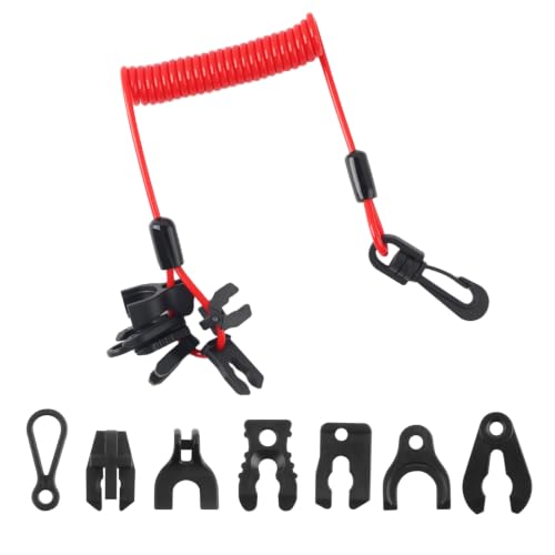Universal Boat Kill Switch Lanyard with 7 Keys - Stretchable & Portable