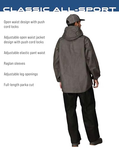 FROGG TOGGS Men’s All-Sport Waterproof Rain Suit Set, Stone/Black Large