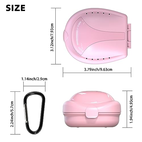 Durable Mouthguard Case - Protective Box for Sports - Pink
