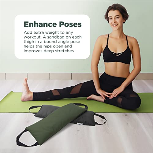 10 lbs Yoga Sand Bags - Reinforced Nylon Weight Bag - Blue