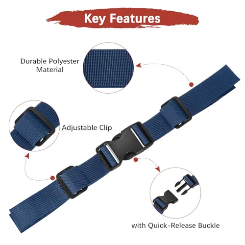 Adjustable Backpack Chest Strap - Navy Blue Sternum Strap