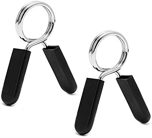 1-Inch Barbell Spring Clip Collars - 2 Pack for Weightlifting