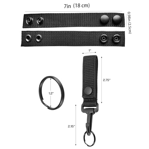 Heavy Duty Nylon Tactical Belt Keepers - 6 Clips for Law Enforcement