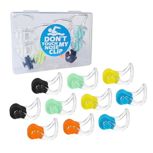 Swimming Nose Clips - 10 Pack Soft Silicone Nose Plugs for Kids and Adults