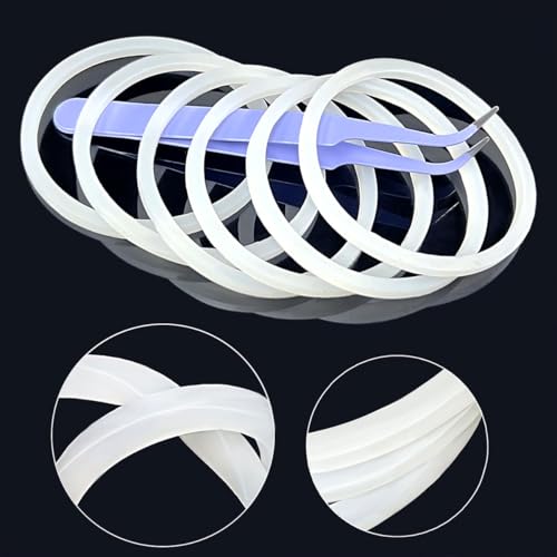 6-Piece Silicone Water Bottle Gasket Replacement for Wide Mouth Lids